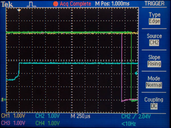 scope display when prox switch opened